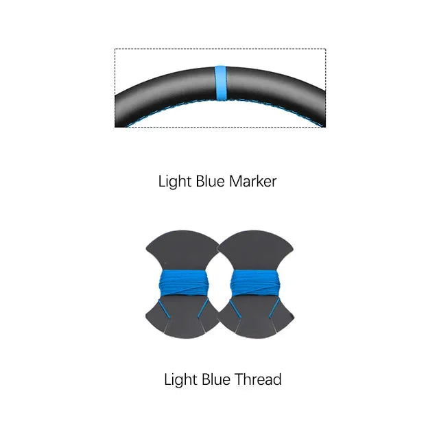 Black Faux Leather Car Steering Wheel Cover for Mitsubishi Lancer Evolution EVO VI 6 V 5 IV 4 1996-2000