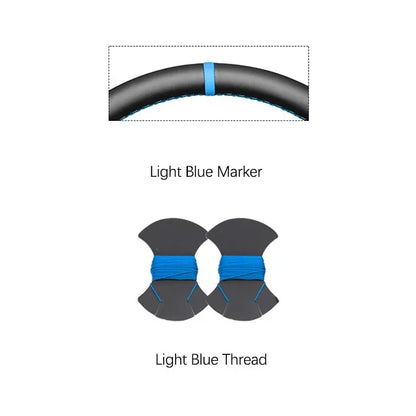 Black Faux Leather Car Steering Wheel Cover for Mitsubishi Lancer Evolution EVO VI 6 V 5 IV 4 1996-2000