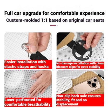 For Tesla Model Y Juniper 2025+ & 2026 Nappa Leather Seat Cushion Ventilation Comfortable Split Single Sitting Back row Set