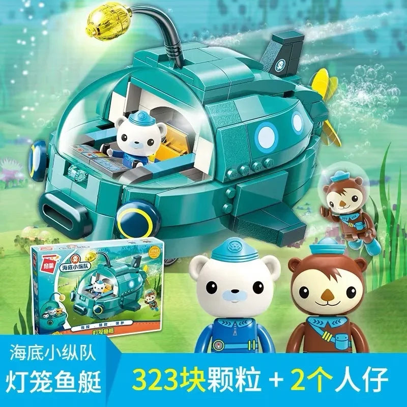 TV Cartoon Octonuts Genuine Authorized Building Blocks Model Octopus Castle Kids Toy Gift Set Christmas Gifts