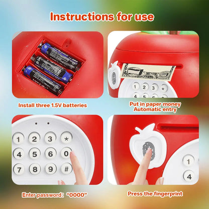 Creative Bank Automatic Mini Safe Coins Cash Saving Money Box Password Counter Code Key Lock Coin Bank ATM Child Gift