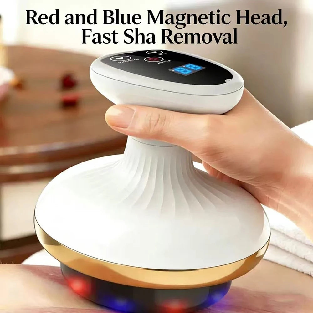 Home Electric Scraping And Cupping Massager With Suction Cups, Heated Suction, And Anti-Cellulite Massager