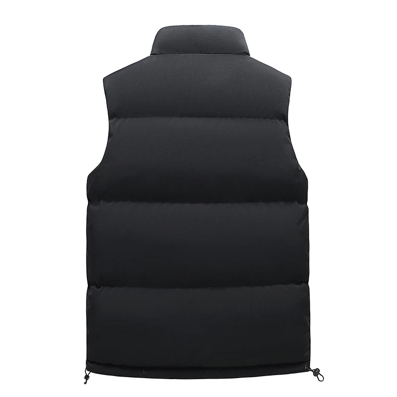 Winter Outdoor Thick Warm Solid Color Stand up Collar Loose Versatile Vest High Quality Casual Fashion Trendy Warm Heated Vest
