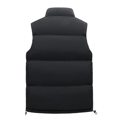 Winter Outdoor Thick Warm Solid Color Stand up Collar Loose Versatile Vest High Quality Casual Fashion Trendy Warm Heated Vest