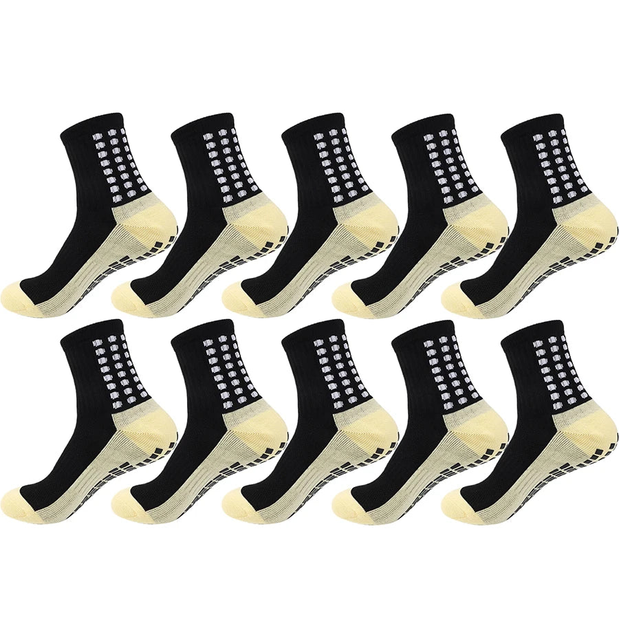 HLHYX Non Slip Grip Socks Men Women Towel Bottom Breathable Shockproof For Football Basketball Running