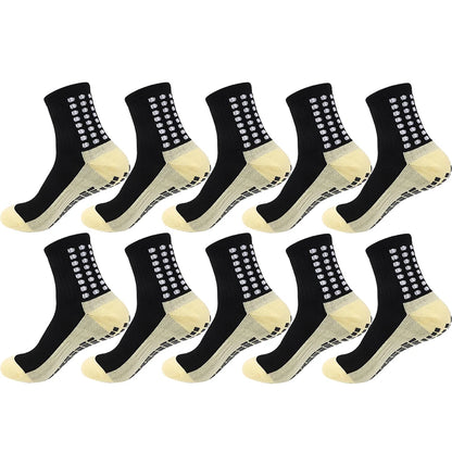 HLHYX Non Slip Grip Socks Men Women Towel Bottom Breathable Shockproof For Football Basketball Running