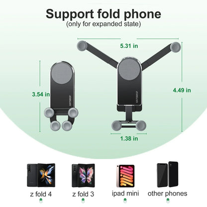 Eary for Z fold 7 6 5 Car Phone Holder Stand Mount Dashboard Suction Cup Bracket 360°Rotate for Samsung S26 S25 iPhone 17 Xiaomi