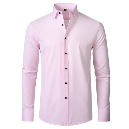 Four sided elastic shirt for men's shirt, multi-color non ironing, wrinkle resistant, simple business dress, casual shirt