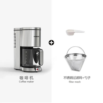 220V HOMEZEST German Coffee Maker Automatic Drip Coffee Machine Mini American Brewer for Home Tea
