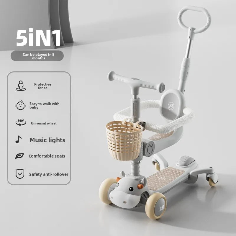 6-in-1 Toy Scooter for Boys and Girls – Children’s Scooter, Ideal for Developing Children’s Balance