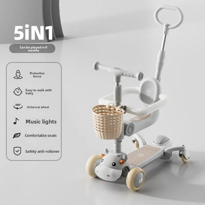 6-in-1 Toy Scooter for Boys and Girls – Children’s Scooter, Ideal for Developing Children’s Balance