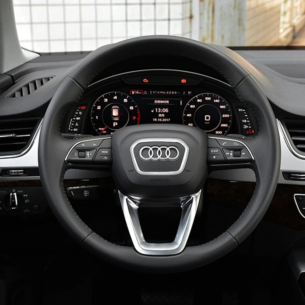 Car Styling Steering Wheel Center Logo Covers Trim Accessorie Fit  AUDI A6L Q7 Q3 Q5 A7 A5 A3 A4L A8L A8 Q5L Q8 A7 Q6 E-TRON SQ5