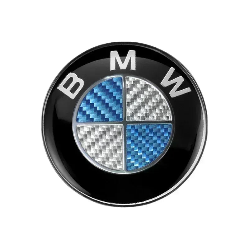 1Pcs 45/74/82mm For BMW E30 E38 E46 E93 E92 E60 E61 E90 X1 X3 X4 X5 Hood Front Bonnet Rear Trunk Auto Badge Emblem Carbon Fiber