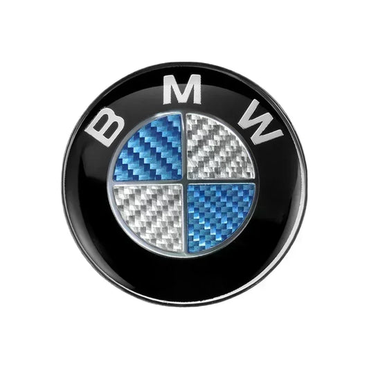 1Pcs 45/74/82mm For BMW E30 E38 E46 E93 E92 E60 E61 E90 X1 X3 X4 X5 Hood Front Bonnet Rear Trunk Auto Badge Emblem Carbon Fiber
