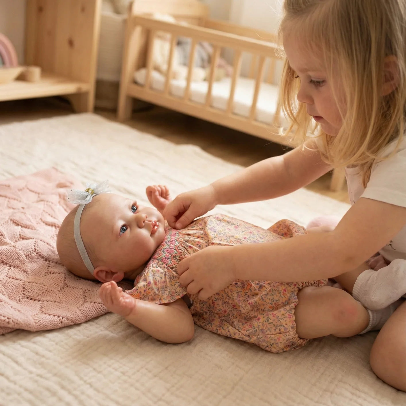 NPK 19inch Lali Newborn Baby Reborn Doll - Soft Touch Lifelike Cuddly 3D Skin Multiple Layers Painting Soft Body