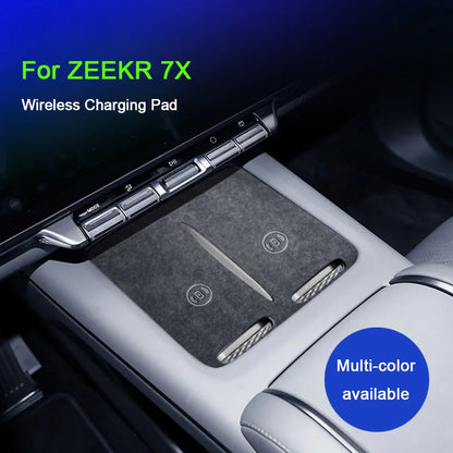 For ZEEKR 7X 2025 Super Suede Interior Accessory, Car Central Control Sliding Cover Panel Steering Wheel Decal Air Outlet Trim