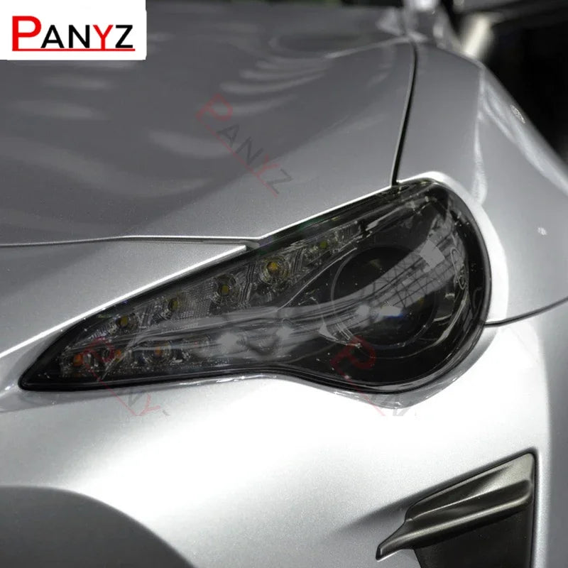 For Toyota 86 GT86 2012-Present Car Headlight Protective Film Smoked Black Tint Wrap Vinyl Transparent TPU Sticker