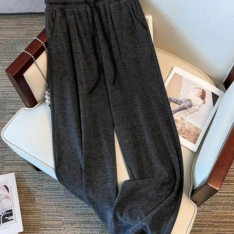Black Soft Plush 2025 New Style Hooded Patchwork Casual Sporty Spring Autumn Leisure Cotton Pants Set Fashionable Trousers