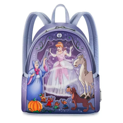 Loungefly Princess Series Manga Style Animated Collage Collection Mini Backpack