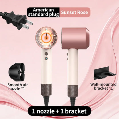 Hair Dryer with Negative Ions for Hair Care, Silent, Fast Drying, Temperature Control, High-Speed, Huaqiangbei Strong Wind Hd16 Hair Dryer