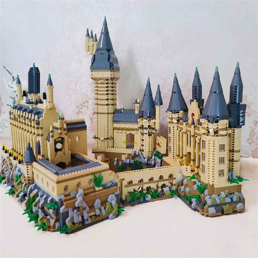 Creative Magic Castle Building Blocks with Light STEM Educational Toy Model Kit Desktop Decoration  Assembly Kit Gift for Kids