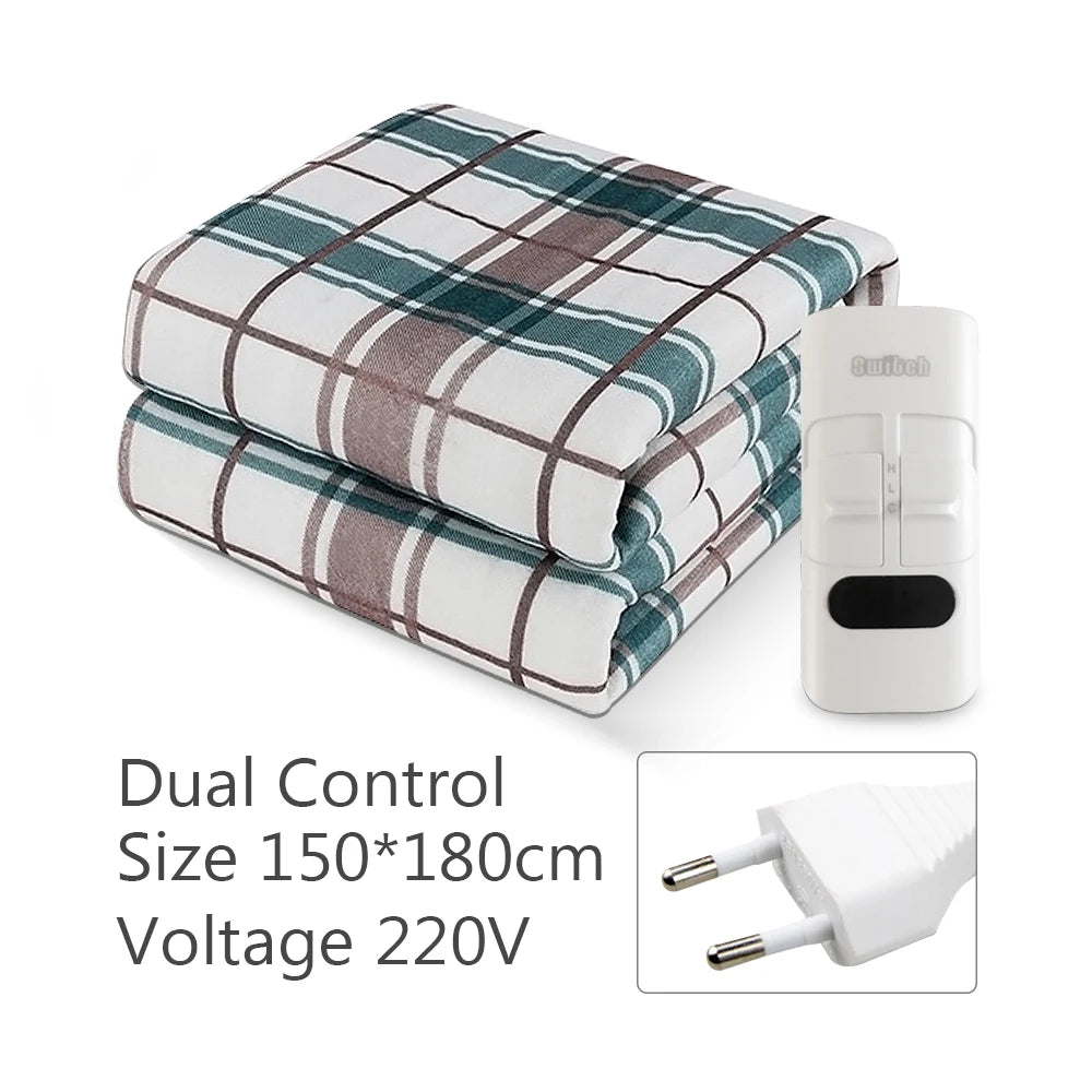 220V Electric Blanket Automatic Thermostat Electric Heating Blanket Body Warmer Thermal Mattress for Winter Home Office Use