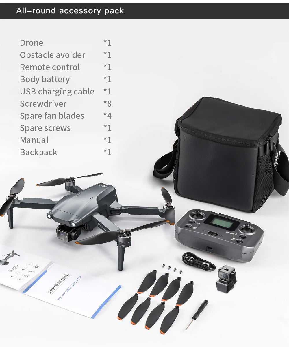 L600 PRO / L600 PRO MAX Drone 4K Professional HD Dual Cameras 3-axis Gimbal 5G WIFI Brushless Obstacle Avoidance Security Drone