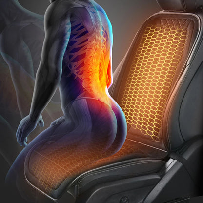 12V/24V Graphene Heated Car Seat Cushion Fast Heating Temperature Control Safety Protection Universal Car Seat Protector Cover