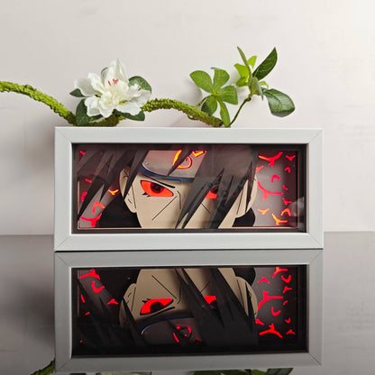 Anime Paper Carved Lamp Cute Figure 3D Paper Led Color Light Box Room Decoration Collect Night Light Gifts