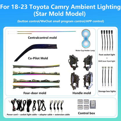 Ezonetronics Ambient Light LED For Toyota Camry 2018-2023 Atmosphere environtal Molded Trim ambilight Lighting Dynamic Magic