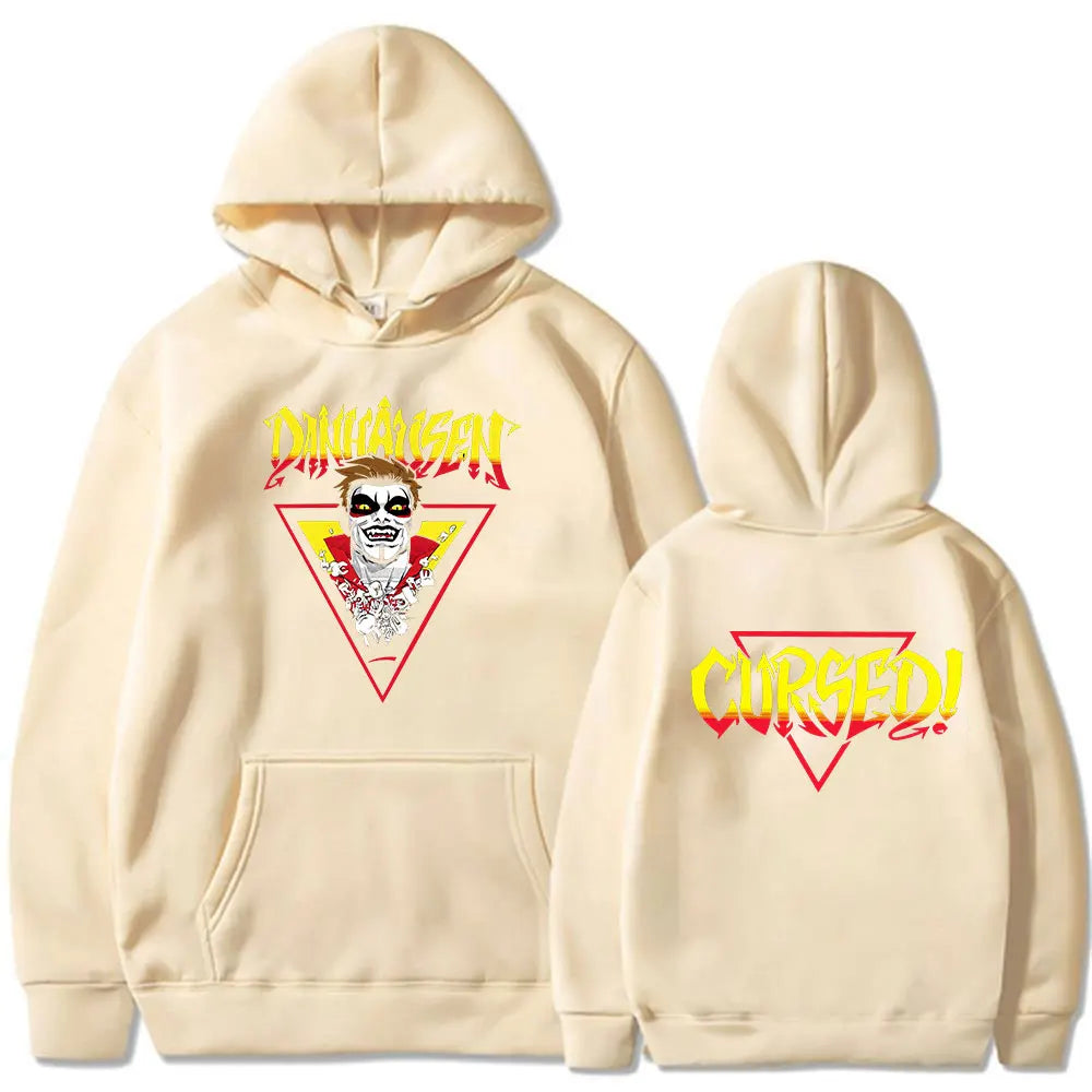 Danhausen Cursed Merch Hoodies Men's Women Clothing Fashion Hip Hop Hooded Sweatshirt Vintage Long Sleeves Pullovers Streetwear