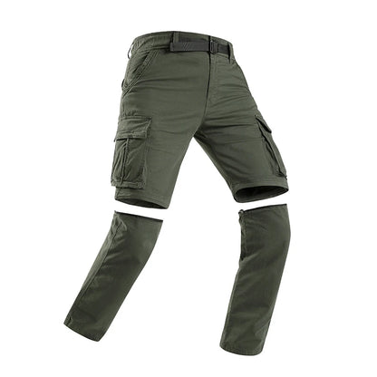Spring Men Cotton Cargo Pants + Shorts Men Summer Multi-Pocket Shorts Pants Mens Joggers Sweatpant Casual Shorts Trousers Male