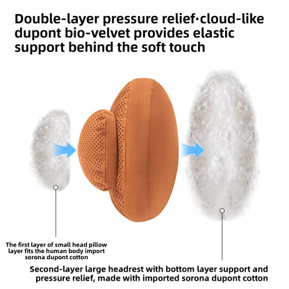 High Quality Universal SUV Car Headrest Cushion Car Seat Neck Pillow High-grade Leather Breathable Lumbar Support Car Pillow