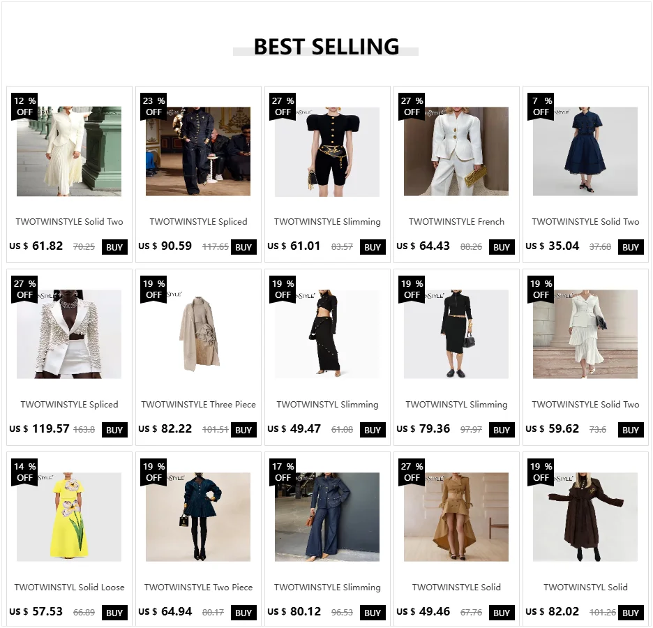 TWOTWINSTYLE Spliced Pearls Two Piece Set for Women Lapel Long Sleeve Irregular Top High Waist Mini Skirt Office Suit Female New