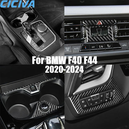 Real Carbon Fiber Car Accessories Black Trim Cover Soft Sticker For BMW 1/2 Series F40 F44 2020 2021 2022 2023 2024