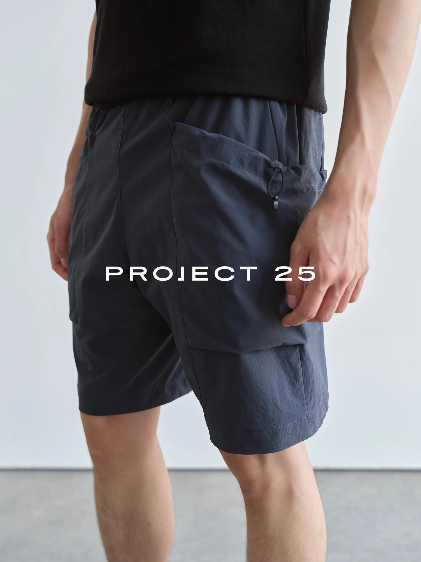 PROJECT 25 Mens Light 4-Way Stretch Cargo Shorts Waterproof Breath Multi Pockets Loose 5 Inch Outdoor Sports Tactical Shorts