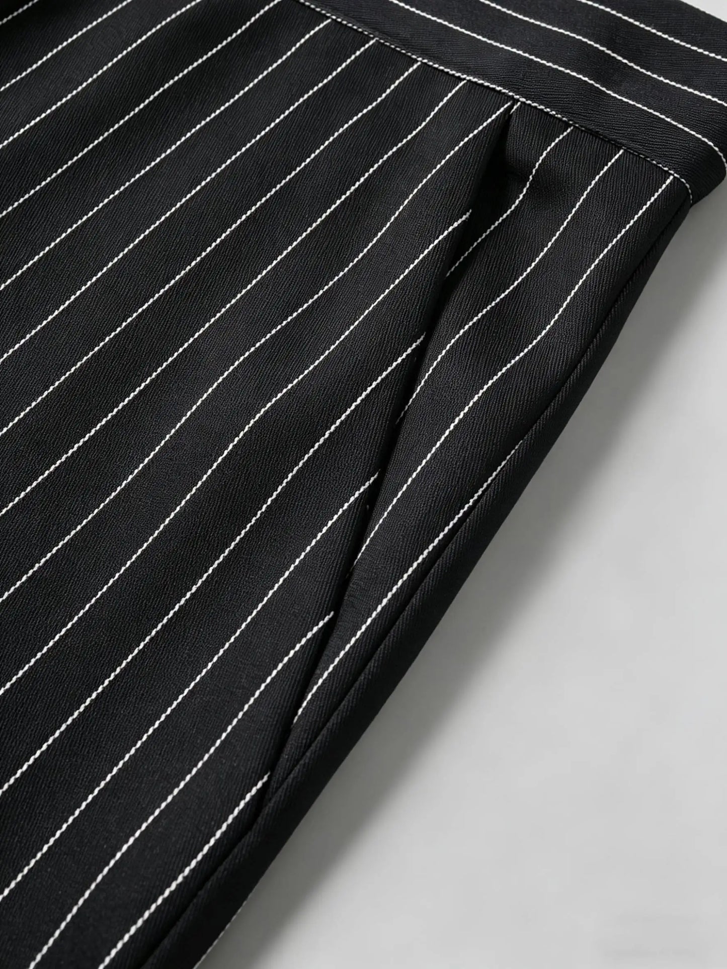 Men's Business Casual Slim Fit Long Pants Stripe Drape-able Iron-Free Elegant Stylish Versatile Dress Trousers