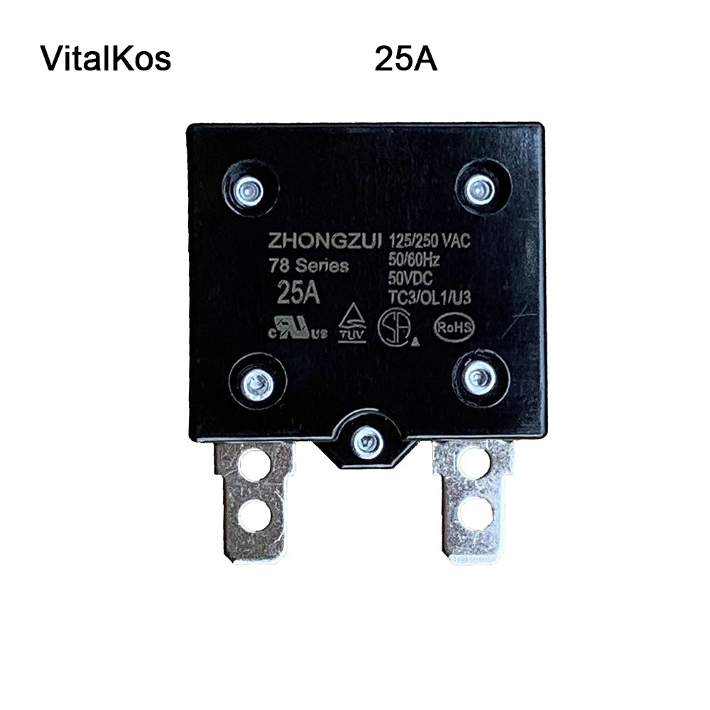 VitalKos Child Electric Car , Kids Toy Motorcycle Switch,5A 10A 15A 20A  30A 35A Ride On Car Switch Fuse Power Wheel Spare Parts