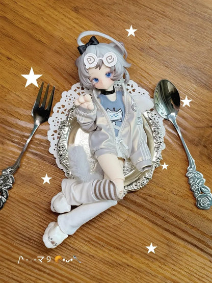Miaomiaomiao Cifang Bjd Doll One Eighth Scale Articulated Cat Girl Blind Box Cute Trendy Ornament Moonlight Fairy Tale Gift Toy