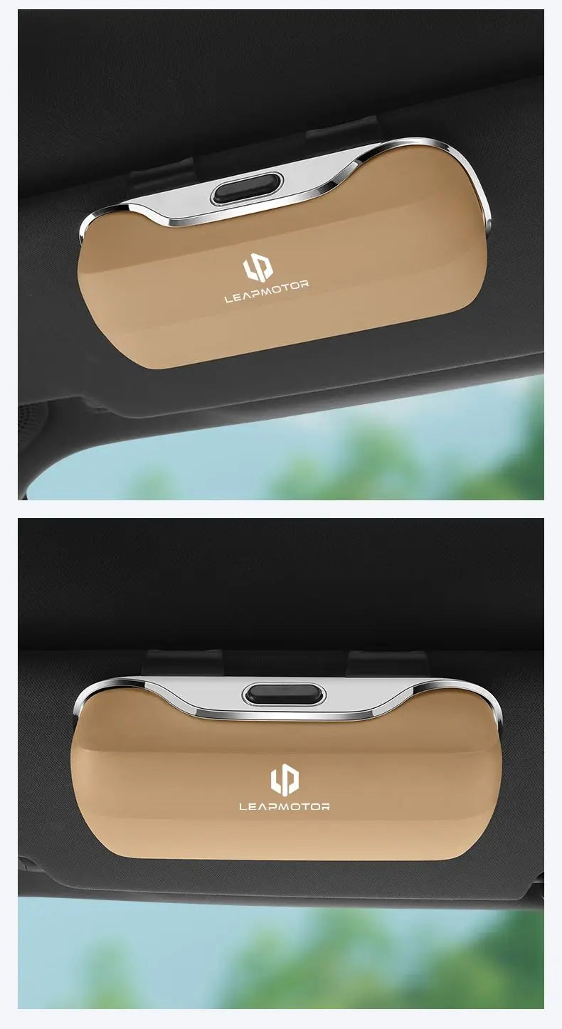 For Leapmotor C10 C16 T03 C11 Car Glasses Box Portable Car Sunglasses Holder In The Car Driving Glasses Holder Eyeglass Case
