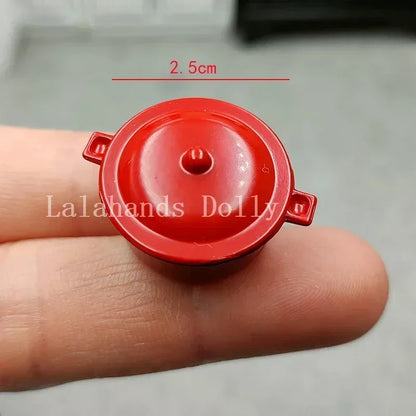 Dollhouse Miniature Kids Furniture Items Mini Alloy Hearth/Gas burner/Pan/Pot Set Kitchen Toys Kitchen Furniture Accessories