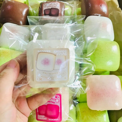 Squishy Simulated Square Bread Squeeze Toy Stress Relief Slow Rising Sensory Fidget for Anxiety ADHD Autism Gift for Kids Adults