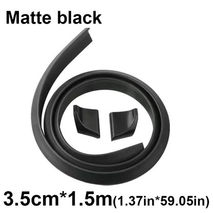 Universal 1.5M Car-Styling 5D Carbon Fiber Car-Styling 5D Fiber Shiny Black Spoilers DIY Refit Spoiler for Car Accessories