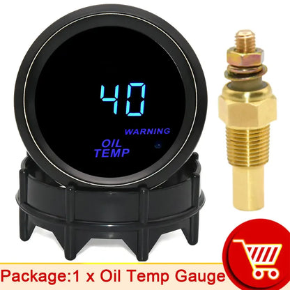 AD Digital Turbo Boost Gauge BAR PSI 52mm Car Water Temp Meter Oil Temp Oil Pressure Gauge Voltmeter Tachometer EGT Gauge Holder