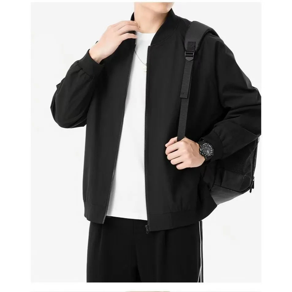Men's Long-sleeved Jacket, Tooling Casual Sports Baseball Jersey, Thickened Jacket Men's