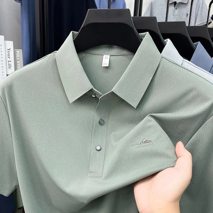 2026High-end Summer New Quick-dry Polo Shirt Men's Short-sleeved T-shirt Casual Business Collar Men's Top Shirt