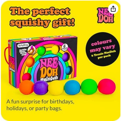 New Schyling Rainbow Teenie Nee Doh Stress Relief Ball and Magic Toy