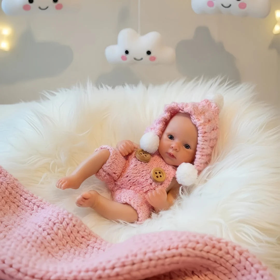 1 PCS/3 Styles Washable Soft 6-13Inch bebe reborn de silicona Girl Dolls With Handmade Paint Skin Newborn Silicone Dolls