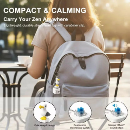 New Mine Bird Voice Keys Luminous Electronic Pendant Keyboard Decompression Sound Little Seagull Creative Keychain USB Model