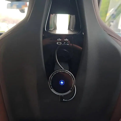 For BMW X6 X5 X3 X7 I5 I7 IX 2022 2023 2024 2025 Car Rear Seat Pad Phone Magnetic Holder Bracket 18W Wireless Charger Trim